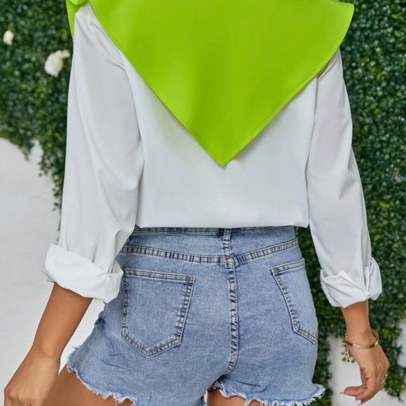 Neck Open Front Top (without blouse) - Picture 2 of 2